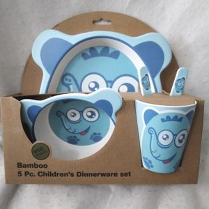 Children's 5 Piece Bamboo Dinnerware Set